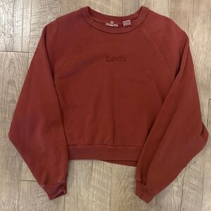 Levi's Cropped Women's Brick Red Sweatshirt
